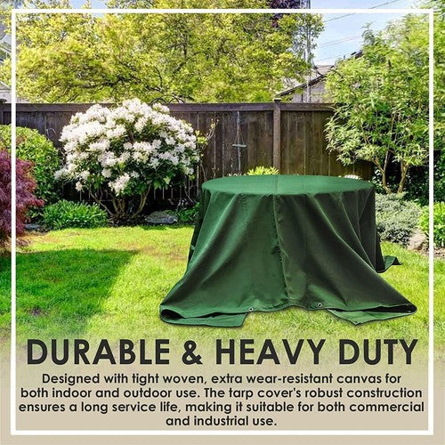 14 Sizes Army Heavy Duty Canvas Tarp Tarpaulin Sun Blocked Waterproof Dustproof