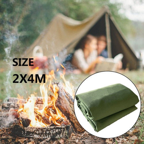 14 Sizes Army Heavy Duty Canvas Tarp Tarpaulin Sun Blocked Waterproof Dustproof