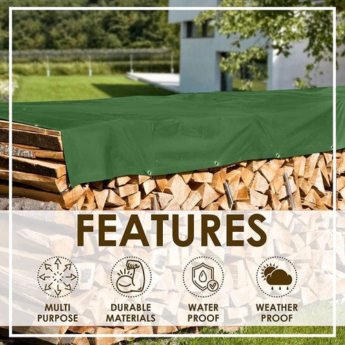 14 Sizes Army Heavy Duty Canvas Tarp Tarpaulin Sun Blocked Waterproof Dustproof