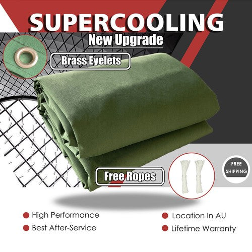 14 Sizes Army Heavy Duty Canvas Tarp Tarpaulin Sun Blocked Waterproof Dustproof