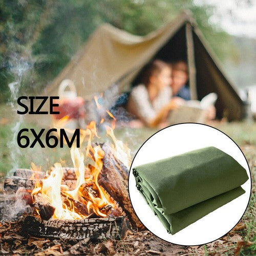14 Sizes Army Heavy Duty Canvas Tarp Tarpaulin Sun Blocked Waterproof Dustproof