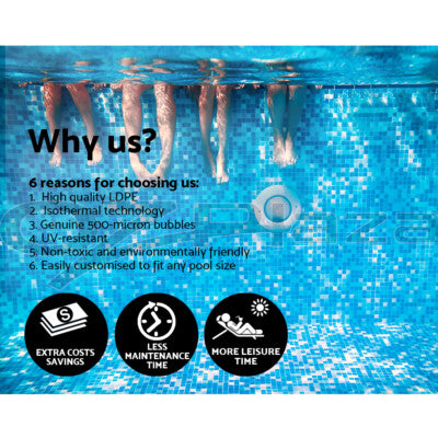Aqua Buddy Pool Cover 500 Micron Solar Blanket Covers Swimming Outdoor 8 SIZES