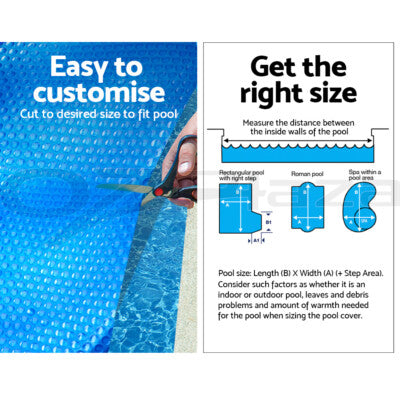 Aqua Buddy Pool Cover 500 Micron Solar Blanket Covers Swimming Outdoor 8 SIZES