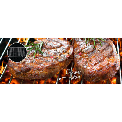 Grillz BBQ Grill Charcoal Smoker Outdoor Portable Camping Folding Steel Barbecue