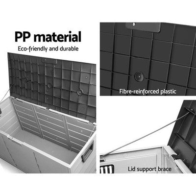 Gardeon Outdoor Storage Box Container Lockable Indoor Toy Tools Shed Garden