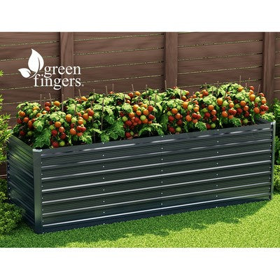 Green Fingers Garden Bed 320x80x77cm Planter Box Raised Container Galvanise Herb
