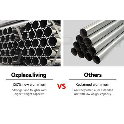 Zenses Massage Table 55cm Portable 2 Fold Aluminium Beauty Therapy Bed Black