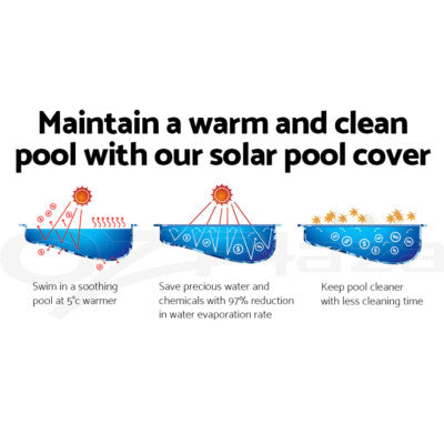 Aqua Buddy Pool Cover 500 Micron Solar Blanket Covers Swimming Outdoor 8 SIZES