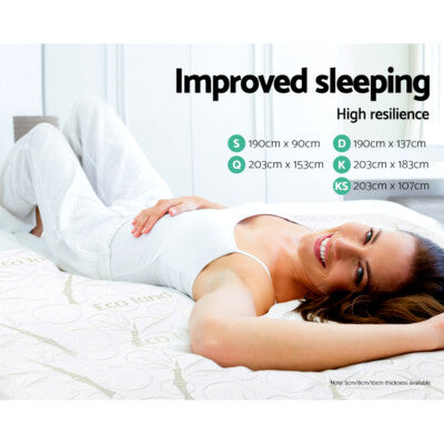 Giselle Memory Foam Mattress Topper COOL GEL Bed BAMBOO Protector 8CM 7-Zone