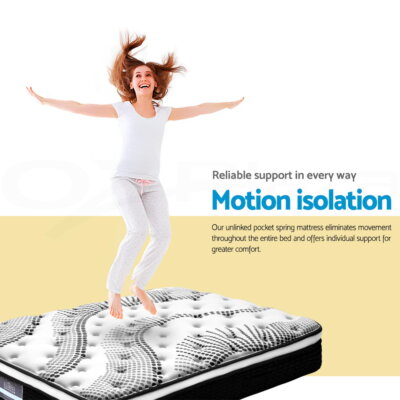 Giselle Mattress Queen Double King Single Pocket Spring Foam Medium Firm 32cm