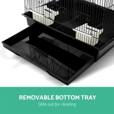i.Pet Bird Cage Large Bird Cages Aviary Budgie Cage Parrot Pet Small Stand 88CM