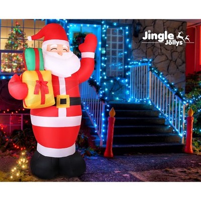 Jingle Jollys Christmas Inflatable Santa 2.4M Outdoor Xmas Decorations Lights
