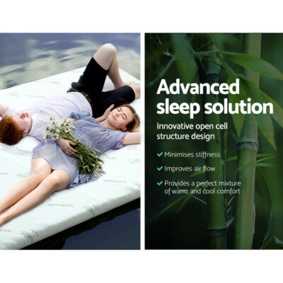 Giselle Memory Foam Mattress Topper COOL GEL Bed BAMBOO Protector 8CM 7-Zone