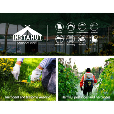 Instahut 1.83m Weed Mat Control Weedmat Pins Pegs Gardening Plant 30/50/100m