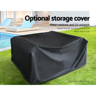 Gardeon 4 PCS Outdoor Furniture Sofa Set Lounge Setting Wicker Chair Table