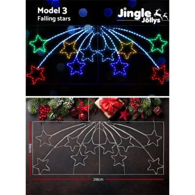 Jingle Jollys Christmas Motif Lights String light LED Santa Reindeer Outdoor