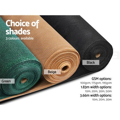 Instahut Shade Cloth Shadecloth Sail 50% 70% 90%UV Mesh Roll Garden Outdoor