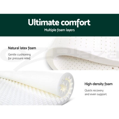 Giselle Mattress 9 Zone Queen Pocket Spring Latex Foam Medium Firm 34cm ALL SIZE