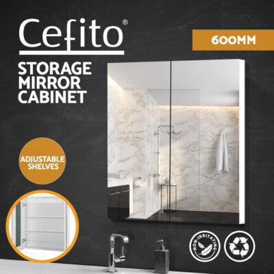 Cefito Bathroom Mirror Cabinet Vanity Medicine Shaving Makeup White