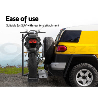 Giantz Motorcycle Motorbike Carrier Rack 2"Towbar Arm Rack Dirt Bike Ramp Steel