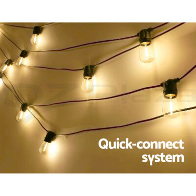 Jingle Jollys 14M-95M LED Festoon String Lights Christmas Outdoor Wedding Party