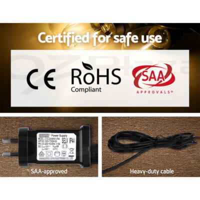 Jingle Jollys 14M-95M LED Festoon String Lights Christmas Outdoor Wedding Party