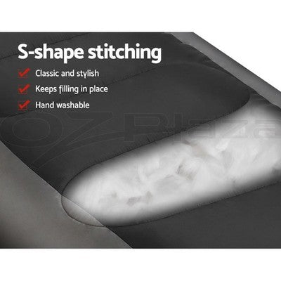 Weisshorn Sleeping Bag Single Camping Hiking Tent Thermal Black -20°C-10°C