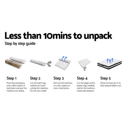 Giselle Mattress Queen Double King Single Pocket Spring Foam Medium Firm 32cm
