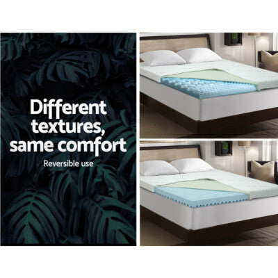 Giselle Memory Foam Mattress Topper COOL GEL Bed BAMBOO Protector 8CM 7-Zone