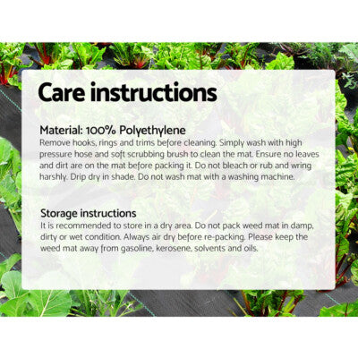 Instahut 1.83m Weed Mat Control Weedmat Pins Pegs Gardening Plant 30/50/100m