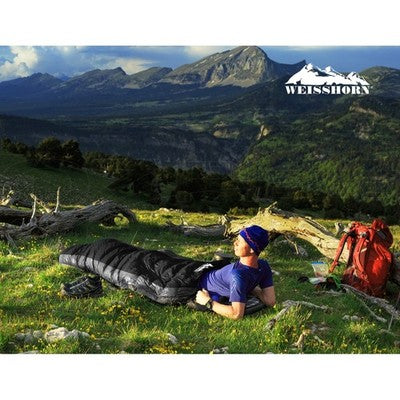 Weisshorn Sleeping Bag Single Camping Hiking Tent Thermal Black -20°C-10°C