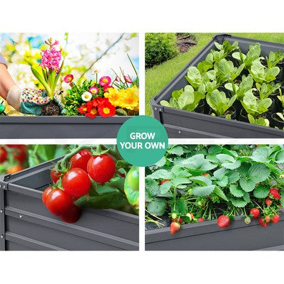 Green Fingers Garden Bed 320x80x77cm Planter Box Raised Container Galvanise Herb