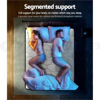 Giselle Mattress 9 Zone Queen Pocket Spring Latex Foam Medium Firm 34cm ALL SIZE