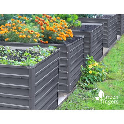 Green Fingers Garden Bed 320x80x77cm Planter Box Raised Container Galvanise Herb