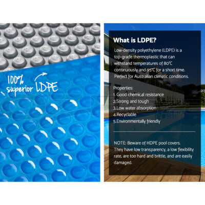 Aqua Buddy Pool Cover 500 Micron Solar Blanket Covers Swimming Outdoor 8 SIZES