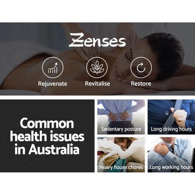 Zenses Massage Table 55cm Portable 2 Fold Aluminium Beauty Therapy Bed Black