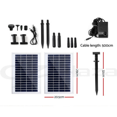 Gardeon Solar Pond Pump Water Fountain Submersible Filter Outdoor Garden 7.2FT