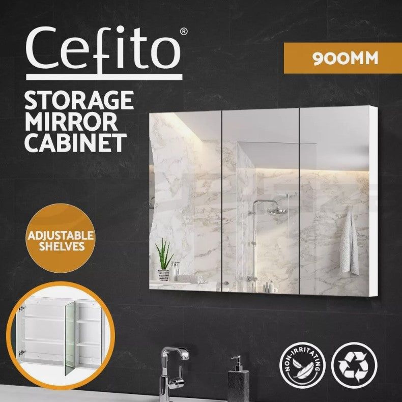 Cefito Bathroom Mirror Cabinet Vanity Medicine Shaving Makeup White