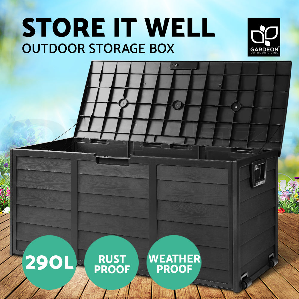 Gardeon Outdoor Storage Box Container Lockable Indoor Toy Tools Shed Garden