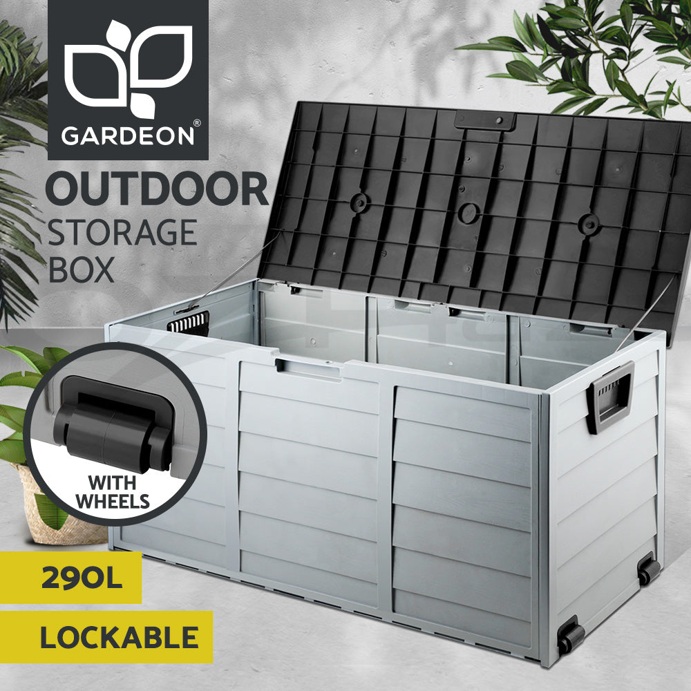 Gardeon Outdoor Storage Box Container Lockable Indoor Toy Tools Shed Garden