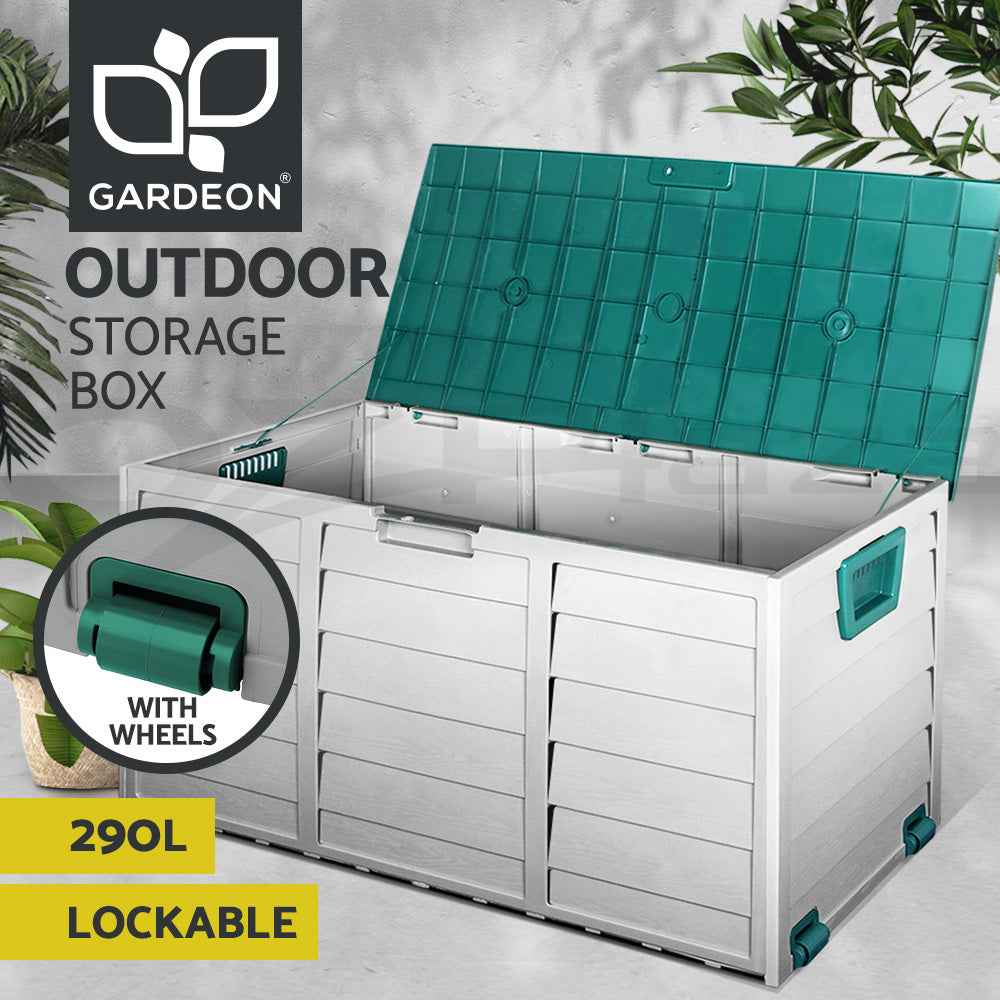 Gardeon Outdoor Storage Box Container Lockable Indoor Toy Tools Shed Garden
