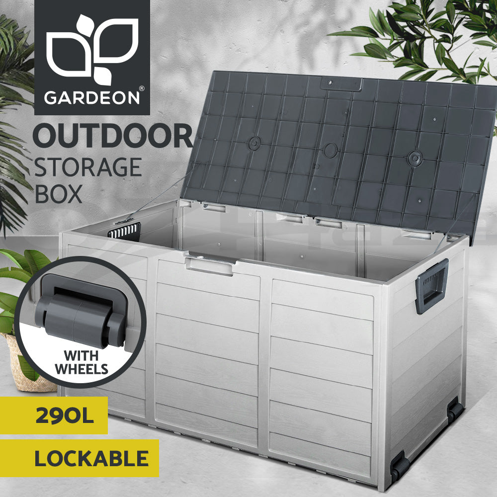 Gardeon Outdoor Storage Box Container Lockable Indoor Toy Tools Shed Garden