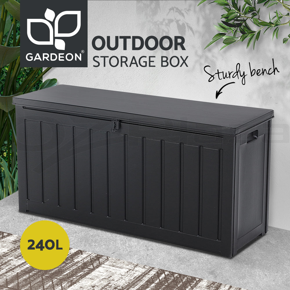 Gardeon Outdoor Storage Box Container Lockable Indoor Toy Tools Shed Garden