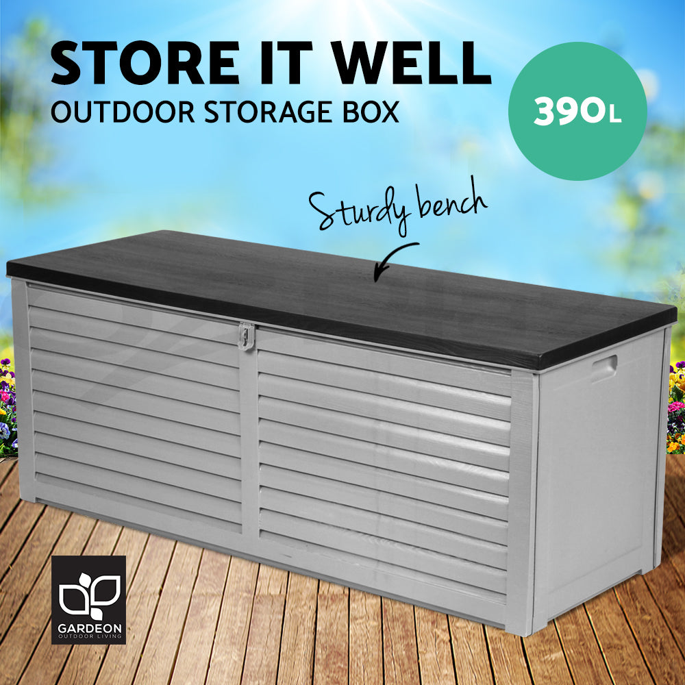 Gardeon Outdoor Storage Box Container Lockable Indoor Toy Tools Shed Garden