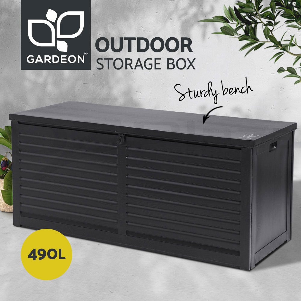 Gardeon Outdoor Storage Box Container Lockable Indoor Toy Tools Shed Garden