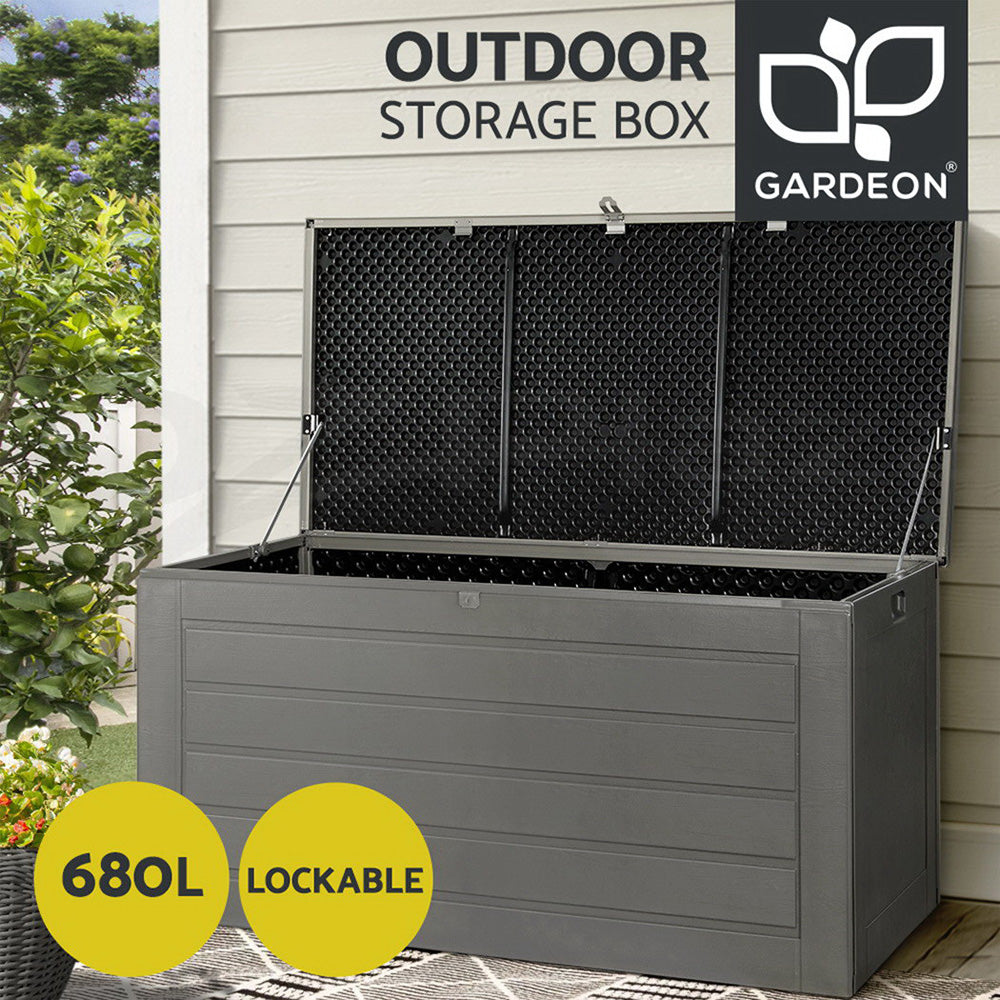 Gardeon Outdoor Storage Box Container Lockable Indoor Toy Tools Shed Garden