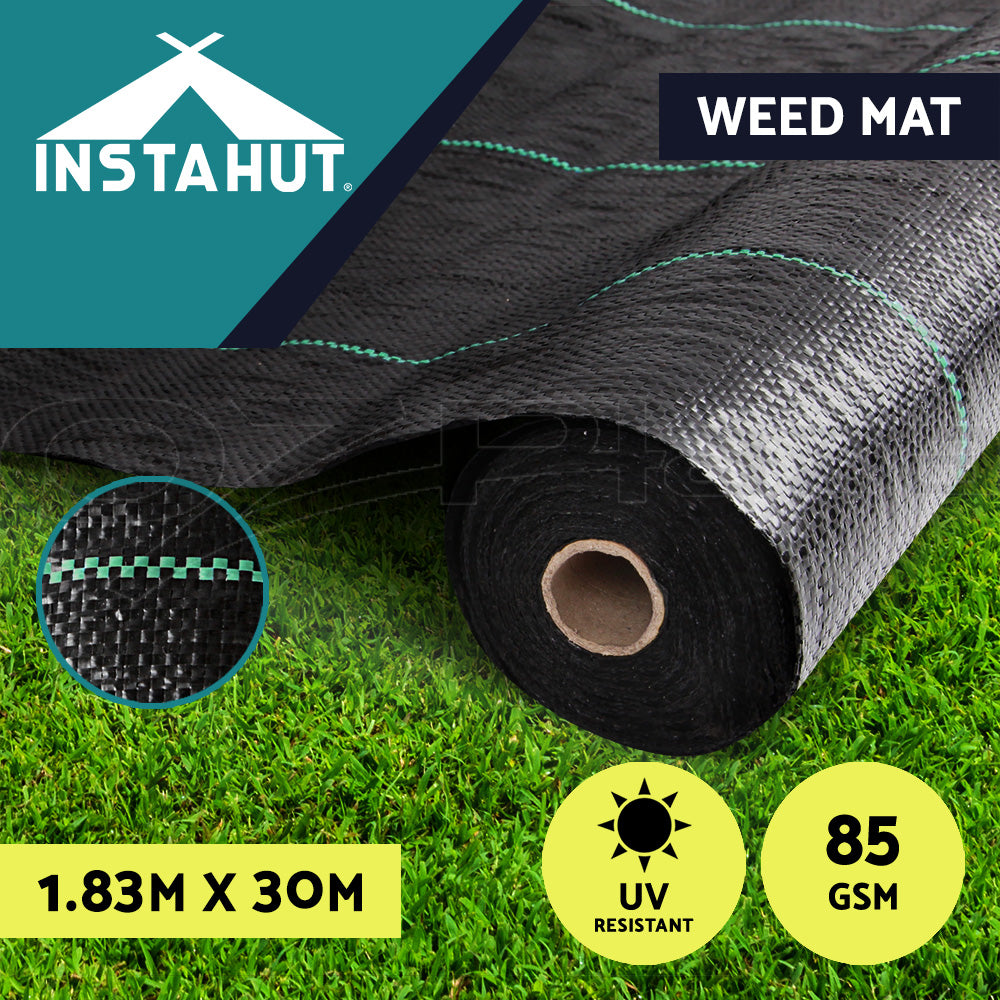Instahut 1.83m Weed Mat Control Weedmat Pins Pegs Gardening Plant 30/50/100m