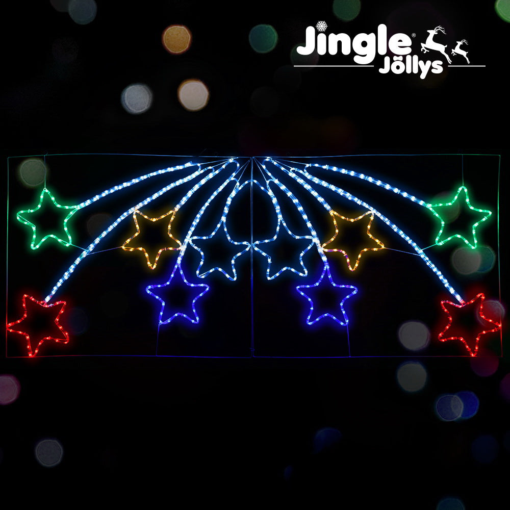 Jingle Jollys Christmas Motif Lights String light LED Santa Reindeer Outdoor