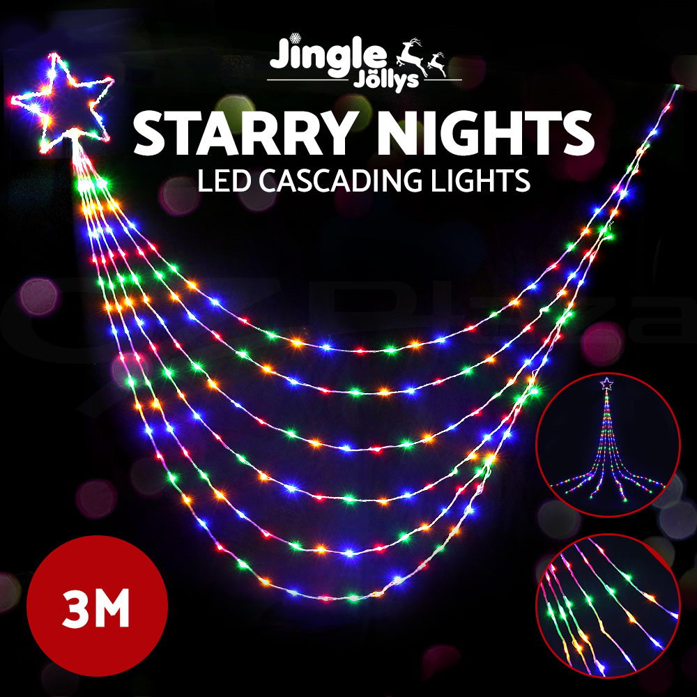 Jingle Jollys Christmas Motif Lights String light LED Santa Reindeer Outdoor