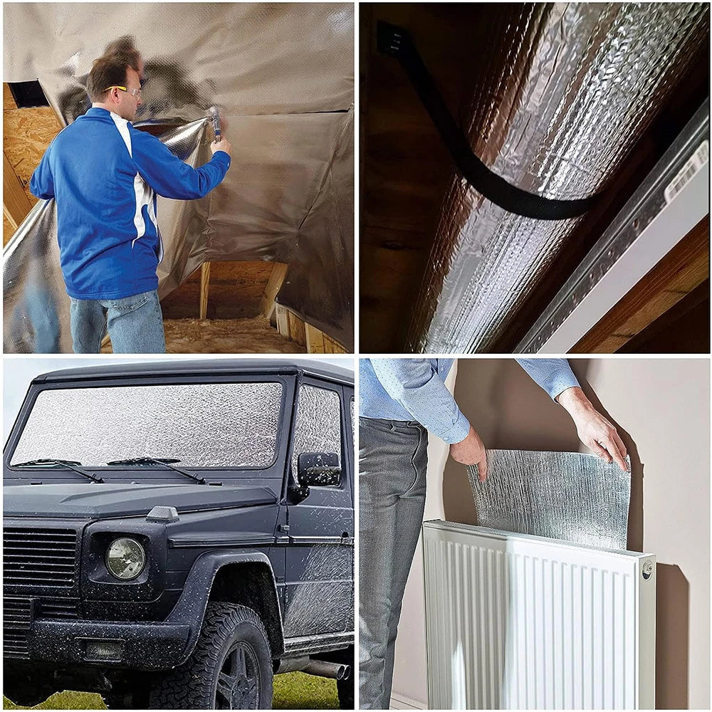 2m-10m Sound Deadener 10mm Thick Noise Proofing Heat Shield Insulation